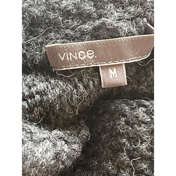 vince womens sweater Alpaca Wool blend elbow sleeves high relaxed neck - Picture 7 of 10